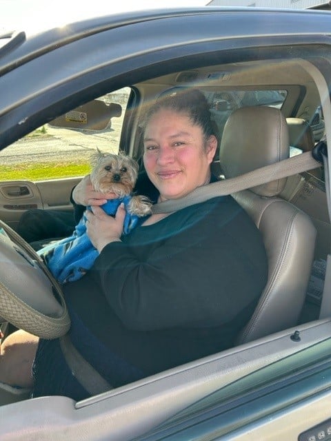 Ivonne at a Turkey Drive distribution in Tri-Cities