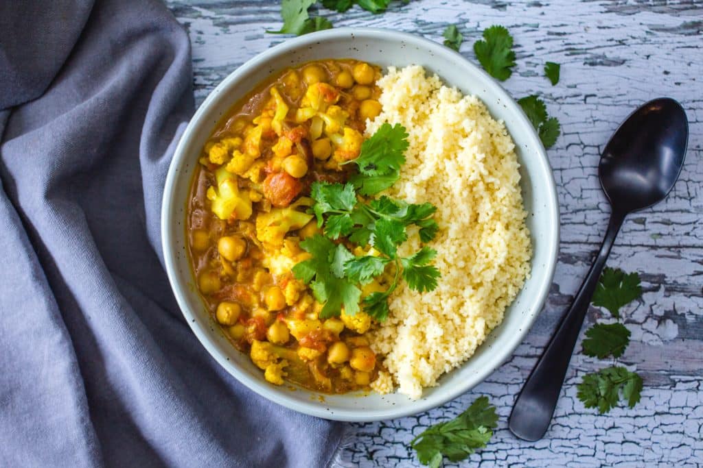 Cauliflower Chickpea Masala