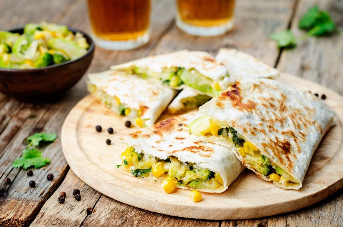 Black Bean Broccoli Quesadilla