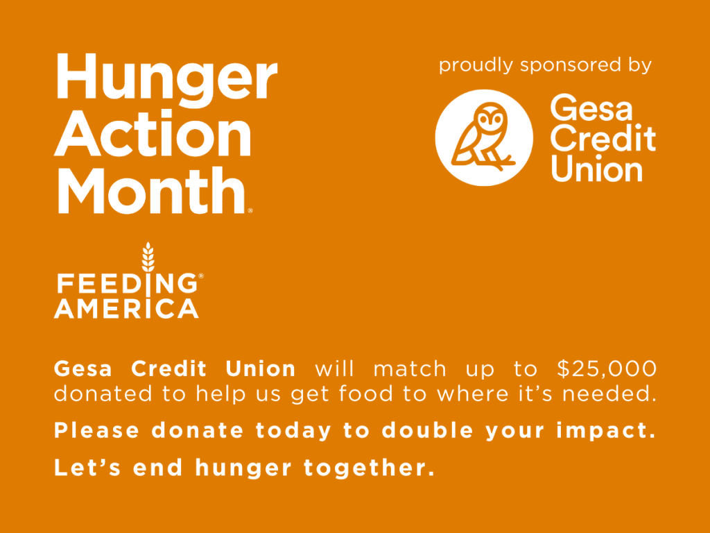 September is Hunger Action Month - Let's end hunger together