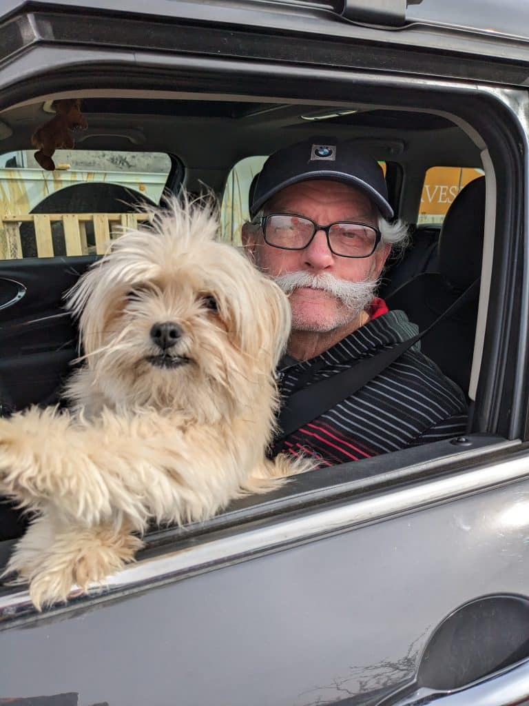 LeDon and Dolly at a Mobile Market