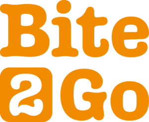 bite2go stacked wordmark orange
