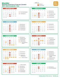 Spokane Elementary Program Calendar pdf