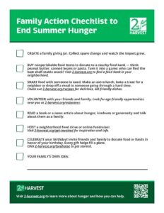 Family Action Checklist to End Summer Hunger pdf