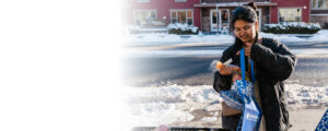 Winter food distribution