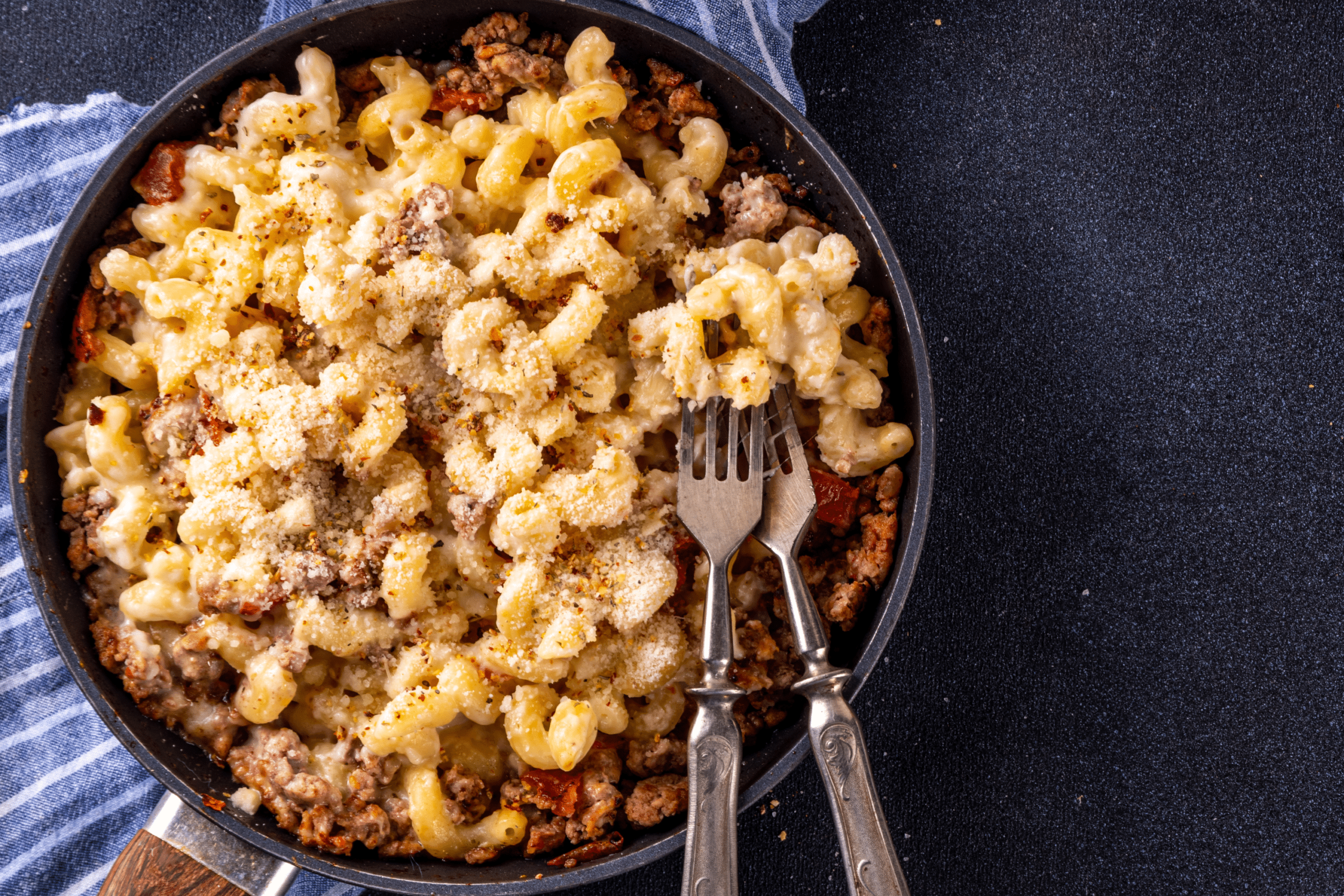 Homemade Hambuger Helper in a dish