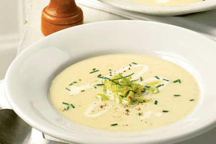 Irish Potato Soup in two bowls