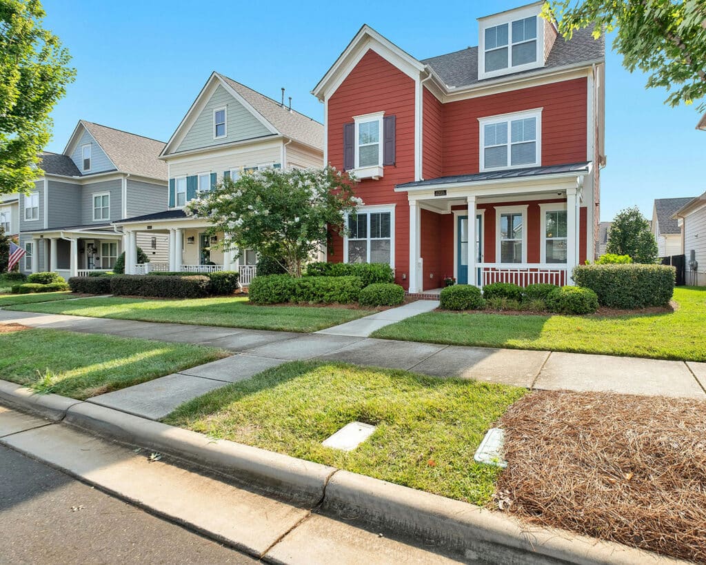 Row of houses in a neighborhood